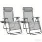 Zero Gravity Set of 2 Folding Lounge Chairs with Cup Holder Trays, Adjustable Pillow, Camping and Poolside Accessory, Outdoor Design, Beach Chair Foldable, Outdoor Lawn Chair