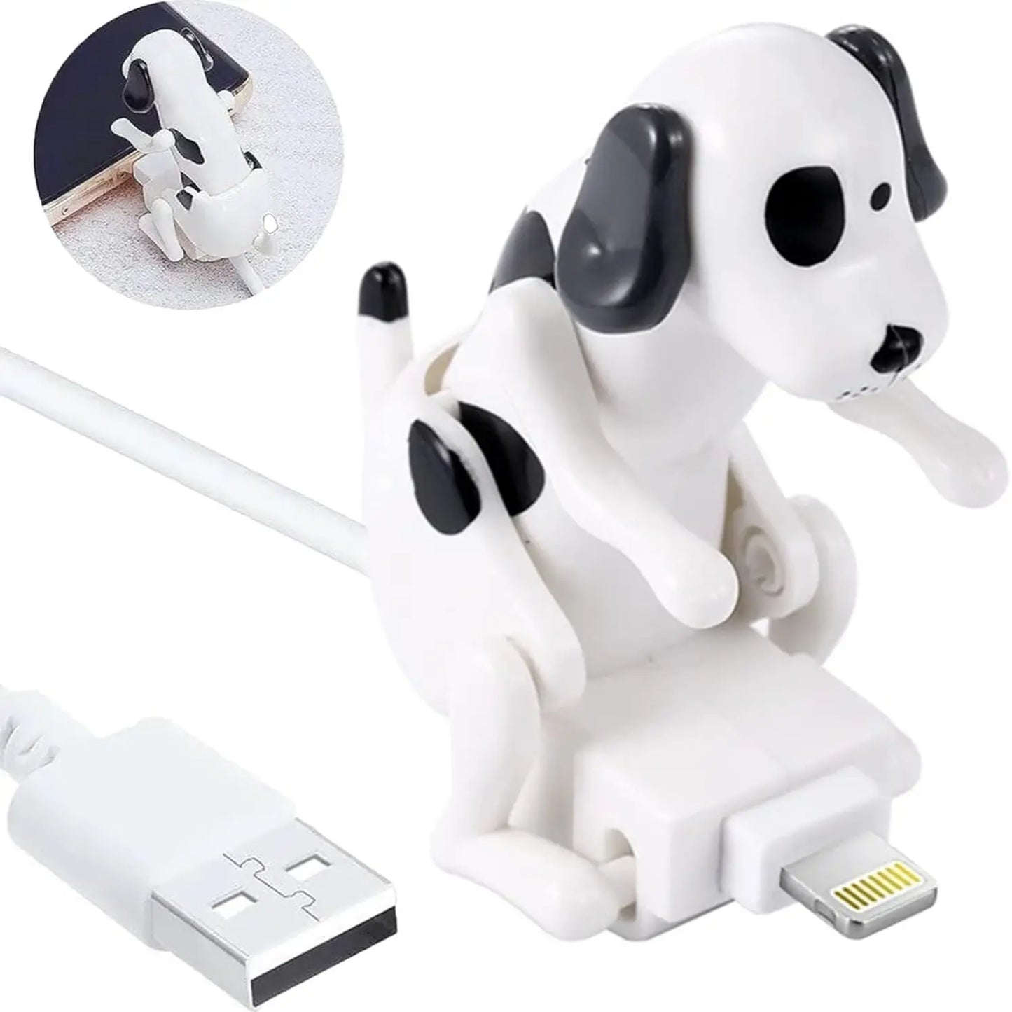 Funny Dog Charging Cable , Smartphone Funny USB Cable, USB Data Transmission, Mini Graduation Season Gift, Presents for Charging of Mobile Phones, Compatible with Type-C/Lightning