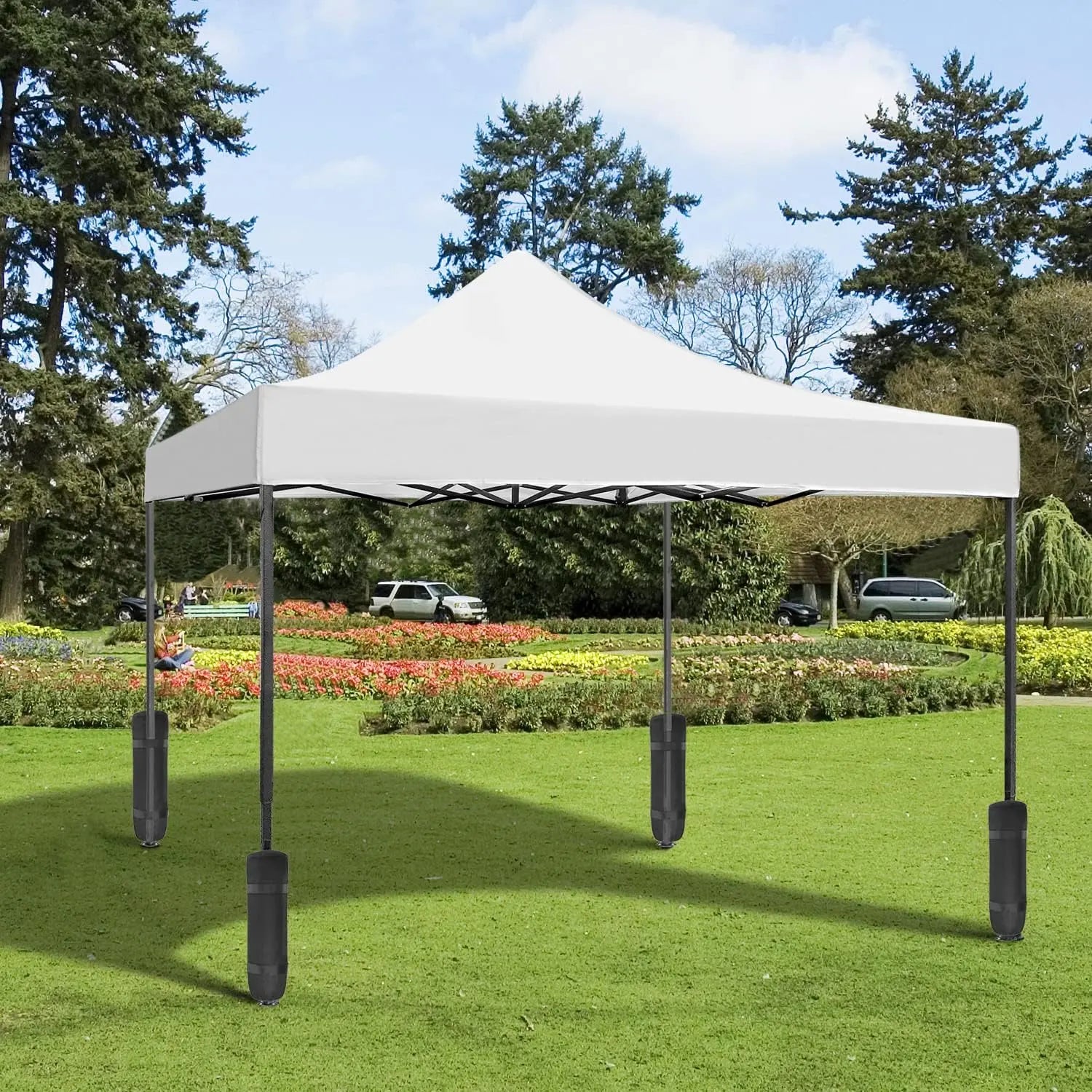 10X10 Pop up Canopy Tent - Adjustable Canopy, Quick Setup, 50+ UV Proof, Durable, Water Resistant Portable Commercial Gazebo for Home Party, Outdoor Activities,Summervibes