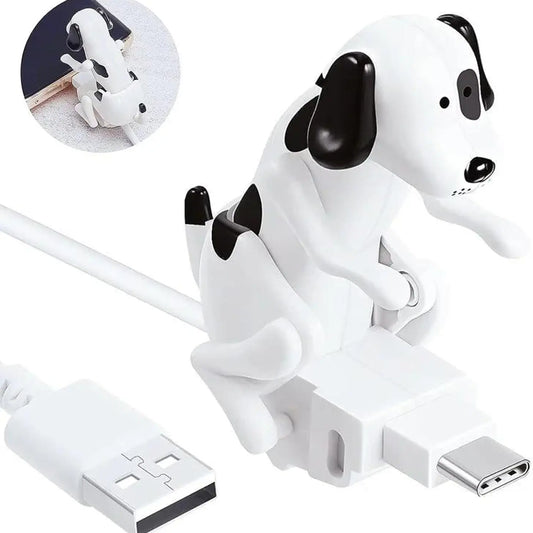 Funny Dog Charging Cable , Smartphone Funny USB Cable, USB Data Transmission, Mini Graduation Season Gift, Presents for Charging of Mobile Phones, Compatible with Type-C/Lightning
