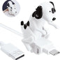 Funny Dog Charging Cable , Smartphone Funny USB Cable, USB Data Transmission, Mini Graduation Season Gift, Presents for Charging of Mobile Phones, Compatible with Type-C/Lightning