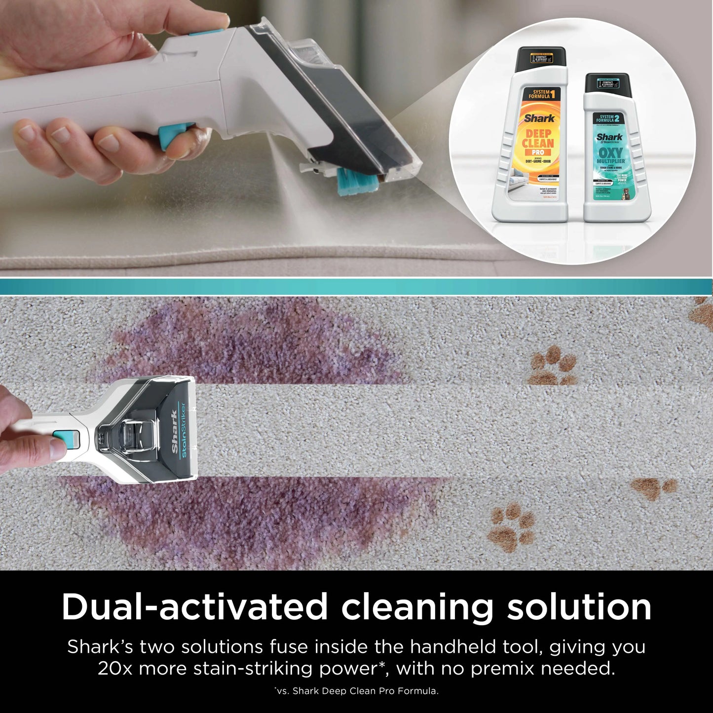 Shark Stainstriker Portable Carpet and Upholstery Cleaner - Spot, Stain, and Odor Eliminator - PX201