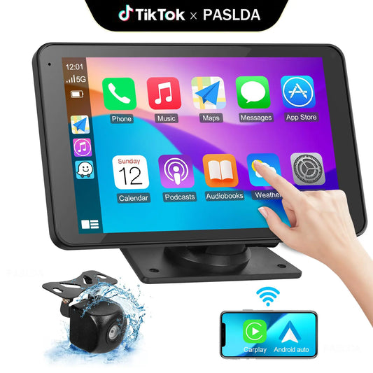 【PASLDA】2026 Summervibes-Upgraded Wireless Carplay Screen for Andriod & Iphone : the Ultimate Portable Car Play Adapter for Seamless In-Car Entertainment