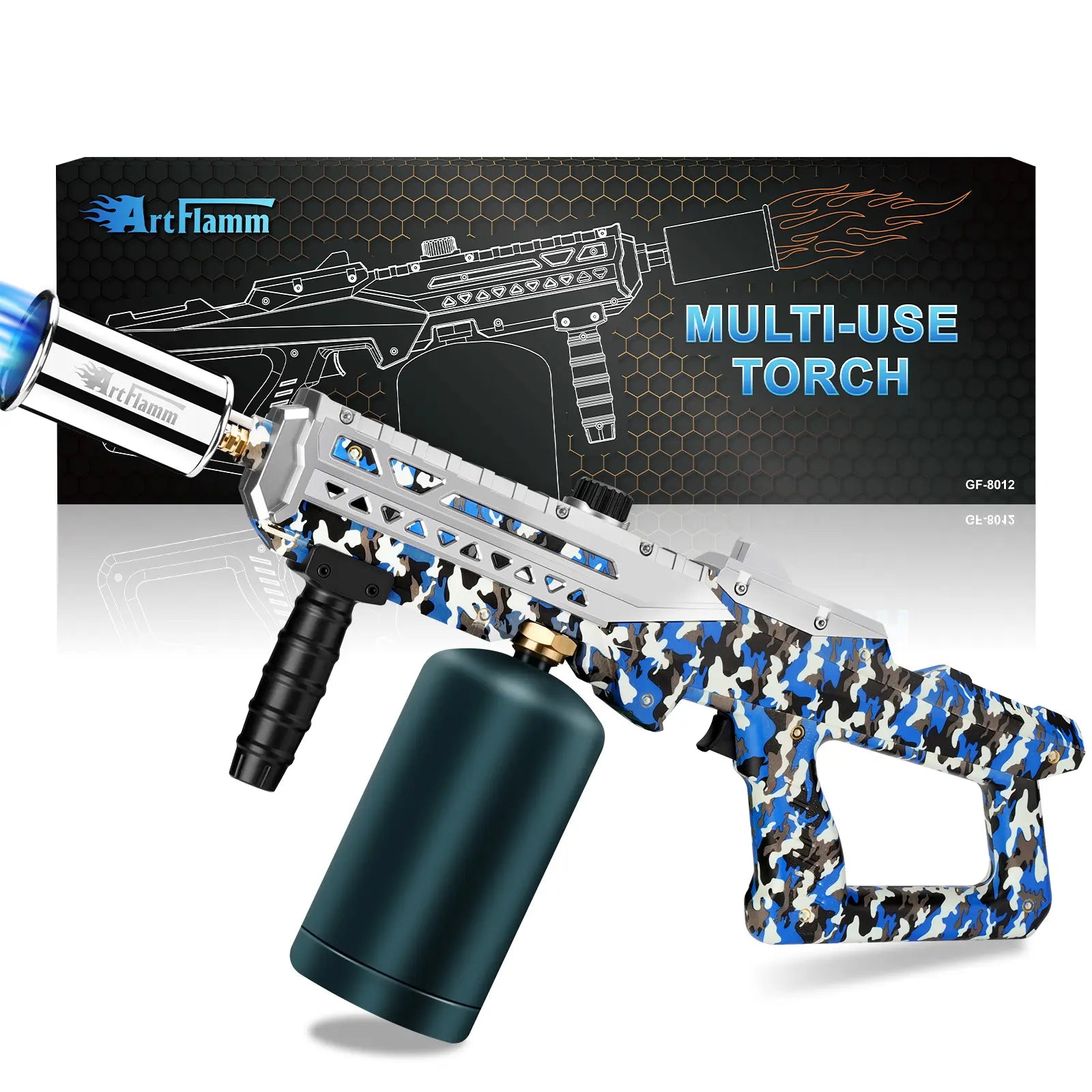 ARTFLAMM Powerful Propane Torch Gun, Multi-Use Torch with Adjustable Flame, Blow Torch for Campfire, Fire Pit Starter, Fun Gift (Propane Tank Not Included)
