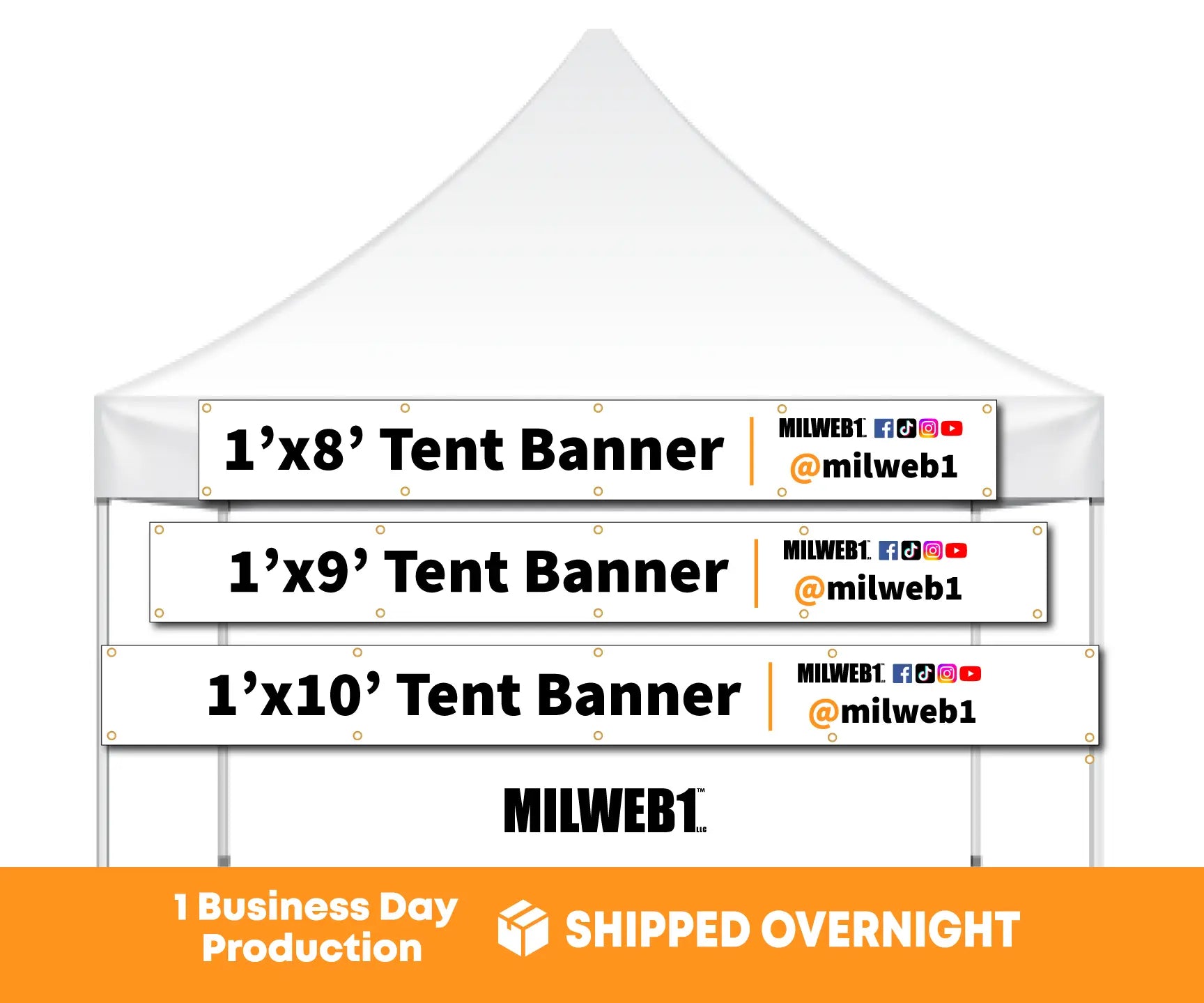 Milweb1 Tent Vinyl Banners