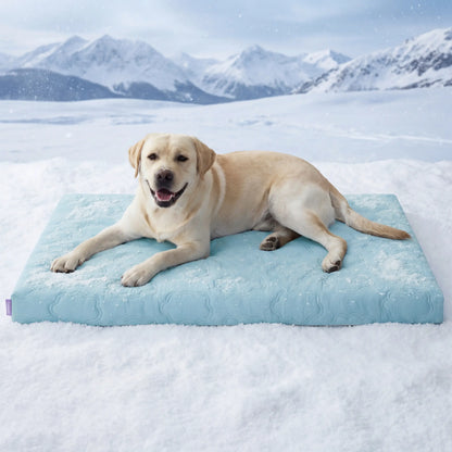 Bedsure Cooling Thin & Thick Mat for Dogs – Q-MAX>0.4 Washable Pet Cooling Pad, No Gel, No Electric, Non-Slip Summer Crate Bed for Large Dogs Summervibes
