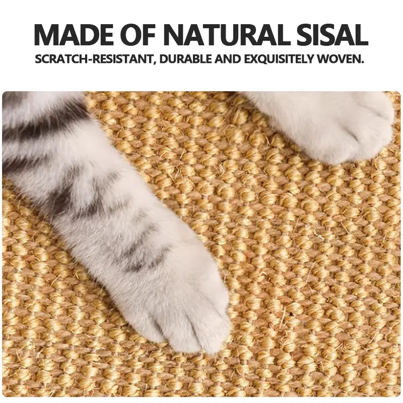 Wall Sisal Cat Scratcher Mat, Indoor Cat Scratching Pad for Furniture & Wall Protection, Durable Pet Scratcher for Cats Kittens