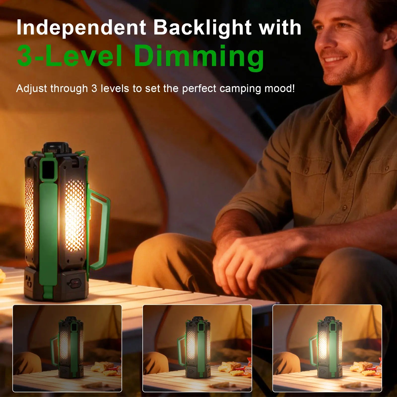Culiding 15000Mah Rechargeable Telescopic Camping Light, Portable Flashlight & Lantern with Reinforced Tripod Base, Height Adjustable Dimmable Tent Light, Power Bank for Outdoor BBQ, Hiking, Job Site Outdoorfun