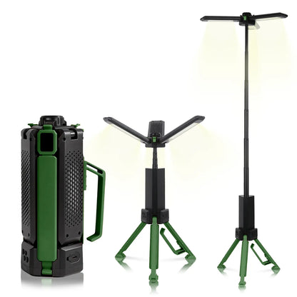 Culiding 15000Mah Rechargeable Telescopic Camping Light, Portable Flashlight & Lantern with Reinforced Tripod Base, Height Adjustable Dimmable Tent Light, Power Bank for Outdoor BBQ, Hiking, Job Site Outdoorfun
