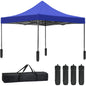 10X10 Pop up Canopy Tent - Adjustable Canopy, Quick Setup, 50+ UV Proof, Durable, Water Resistant Portable Commercial Gazebo for Home Party, Outdoor Activities,Summervibes