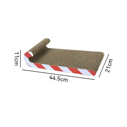 Multi-Functional Cat Sofa Cat Scratcher Board Durable Cardboard Scratching Pad Cozy Cat Bed Ample Space Oval Cats Cratcher Indoor Adult Cat Pet Cat Bed Durable Pet Furniture Kitty Bed