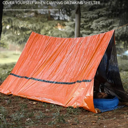Portable Tent, Waterproof Rainproof Folding Tent with Whistle & Paracord for Outdoor Camping Hiking, Valentine'S Day Gift